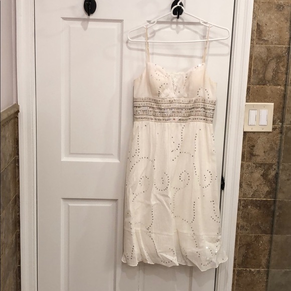 OC by Oleg Cassini Dresses & Skirts - White sequin summer dress